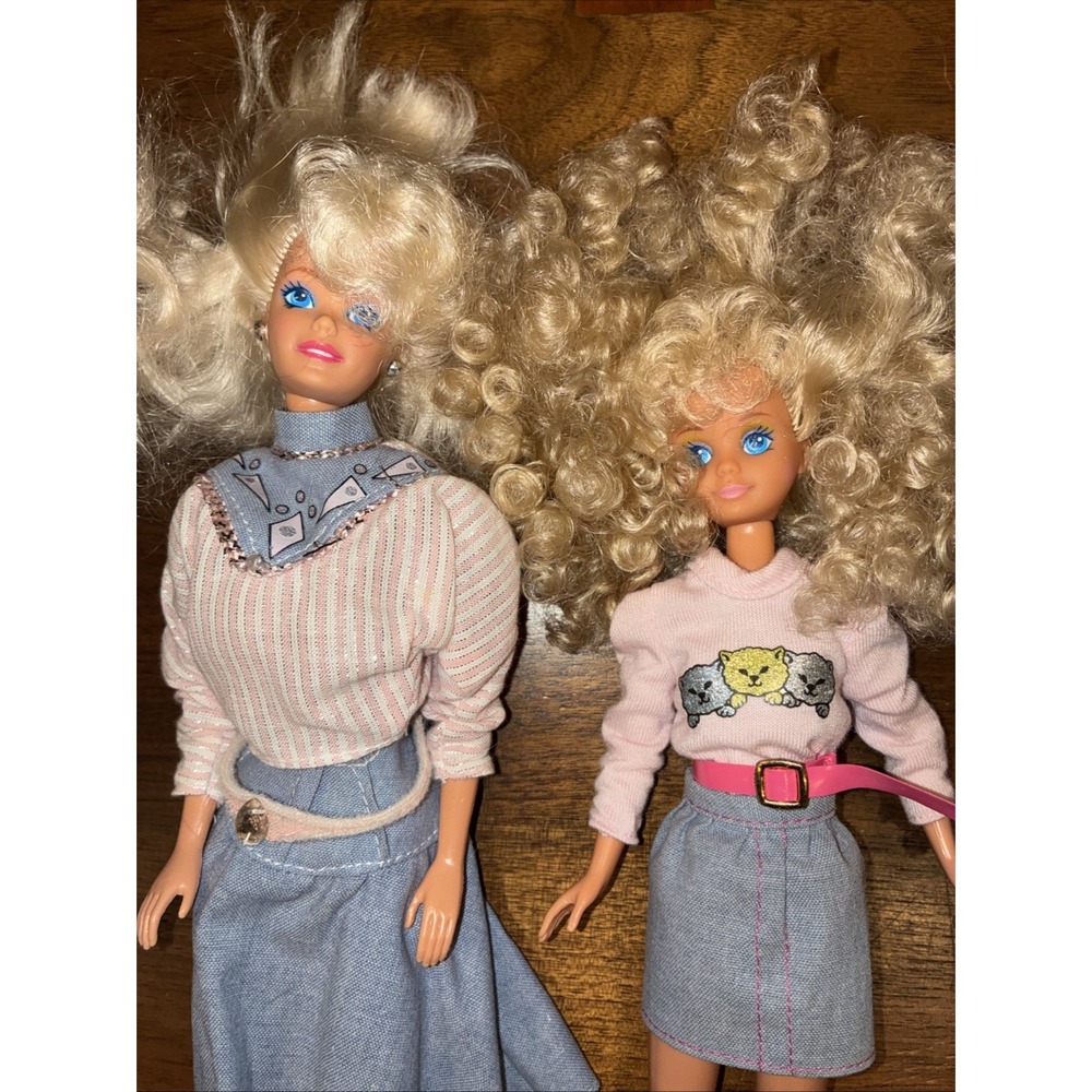 Vintage 1989 Barbie Denim Fun Set 4892 Cool City Blues Pre-owned - Picture 5 of 6